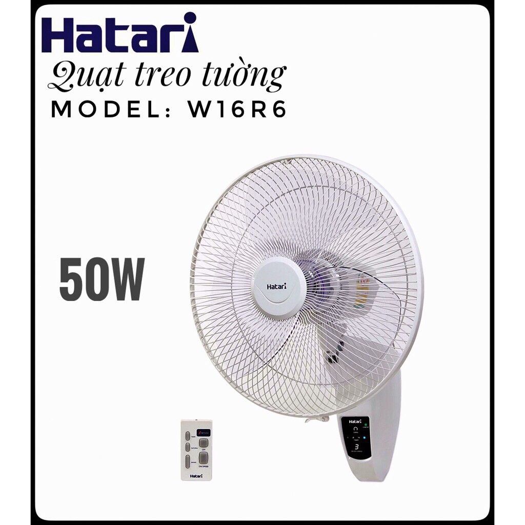 Quạt Treo Tường Điều Khiển Hatari HT-W16R6 - Made in ThaiLan