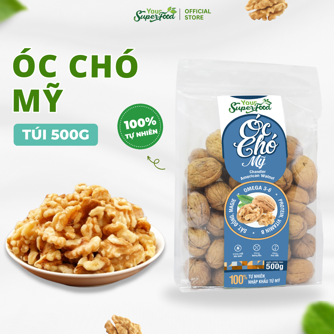 Hạt óc chó mỹ vỏ mỏng - date mới thơm ngon your superfood