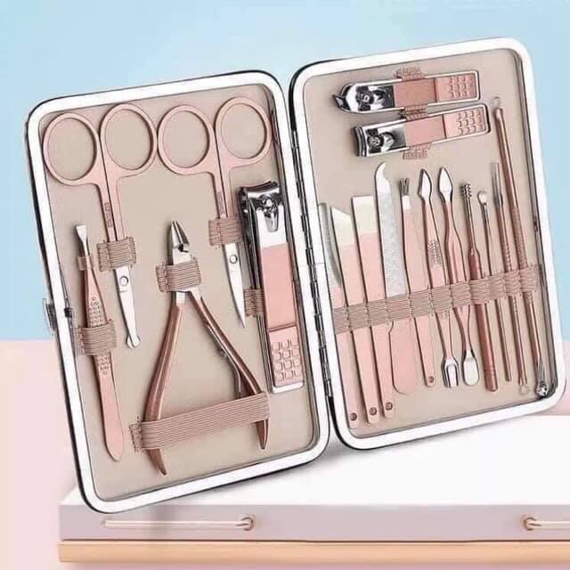 Bộ dụng cụ bấm móng hồng 18 món