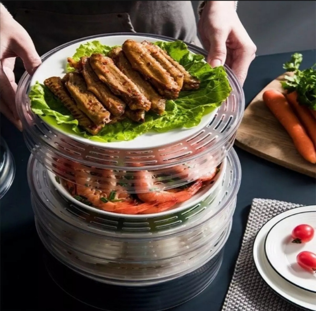Lồng bàn giữ nhiệt đa tầng nhựa Việt Nhật cao cấp. Hộp đựng thức ăn 5 tầng tháo rời. Kiểu dáng hiện đại, gọn gàng (CL-174)