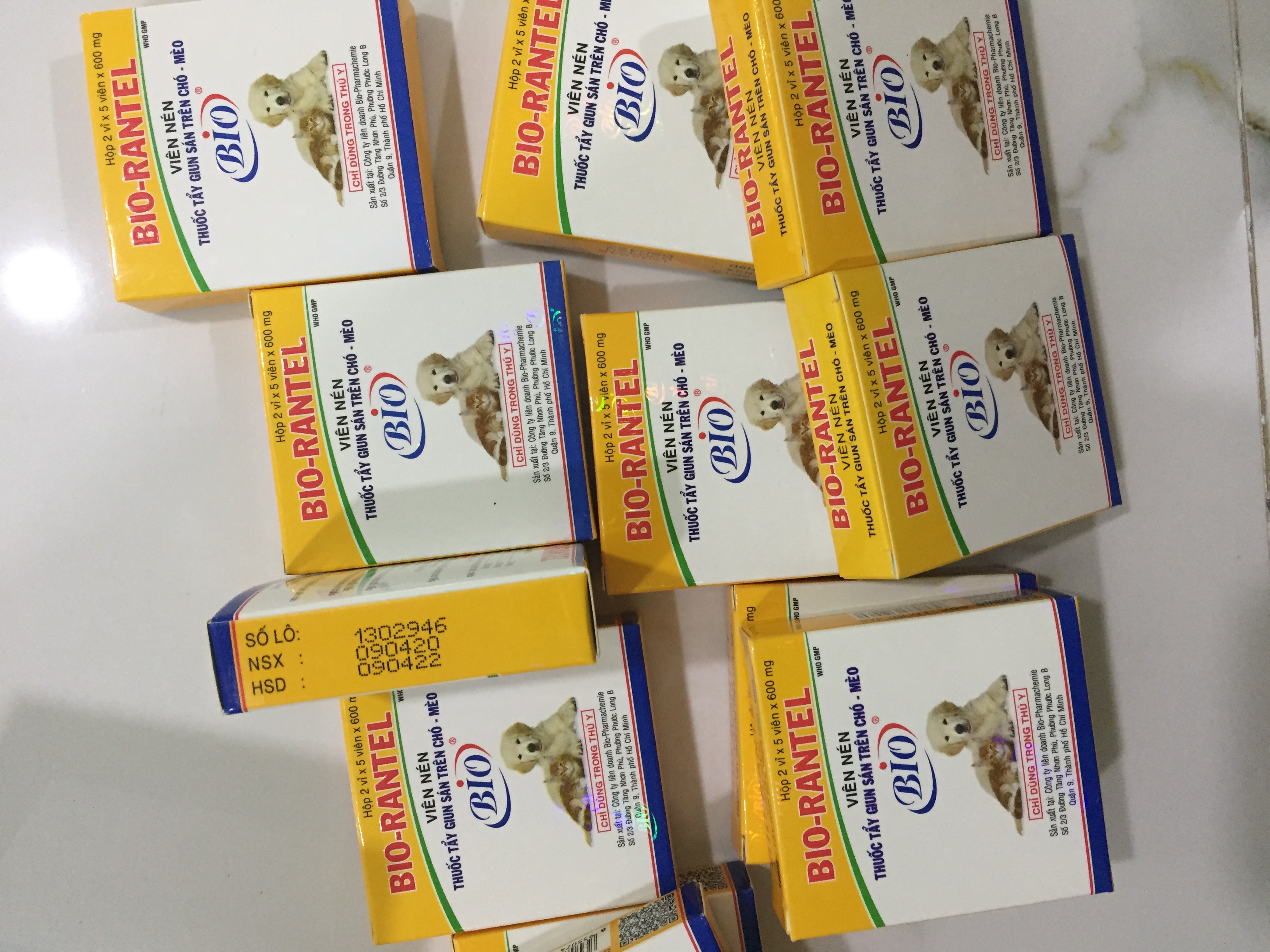 [HCM]BIO- RANTEL hộp 10 viên. Tẩy giun sán trên chó- mèo