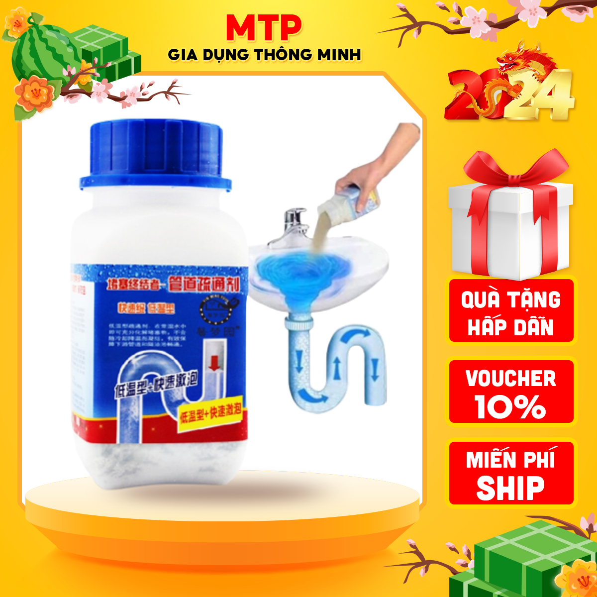 Bột thông cống cực mạnh, Bột thông tắc cống siêu mạnh, bột thông bồn rửa bát, cống nhà tắm