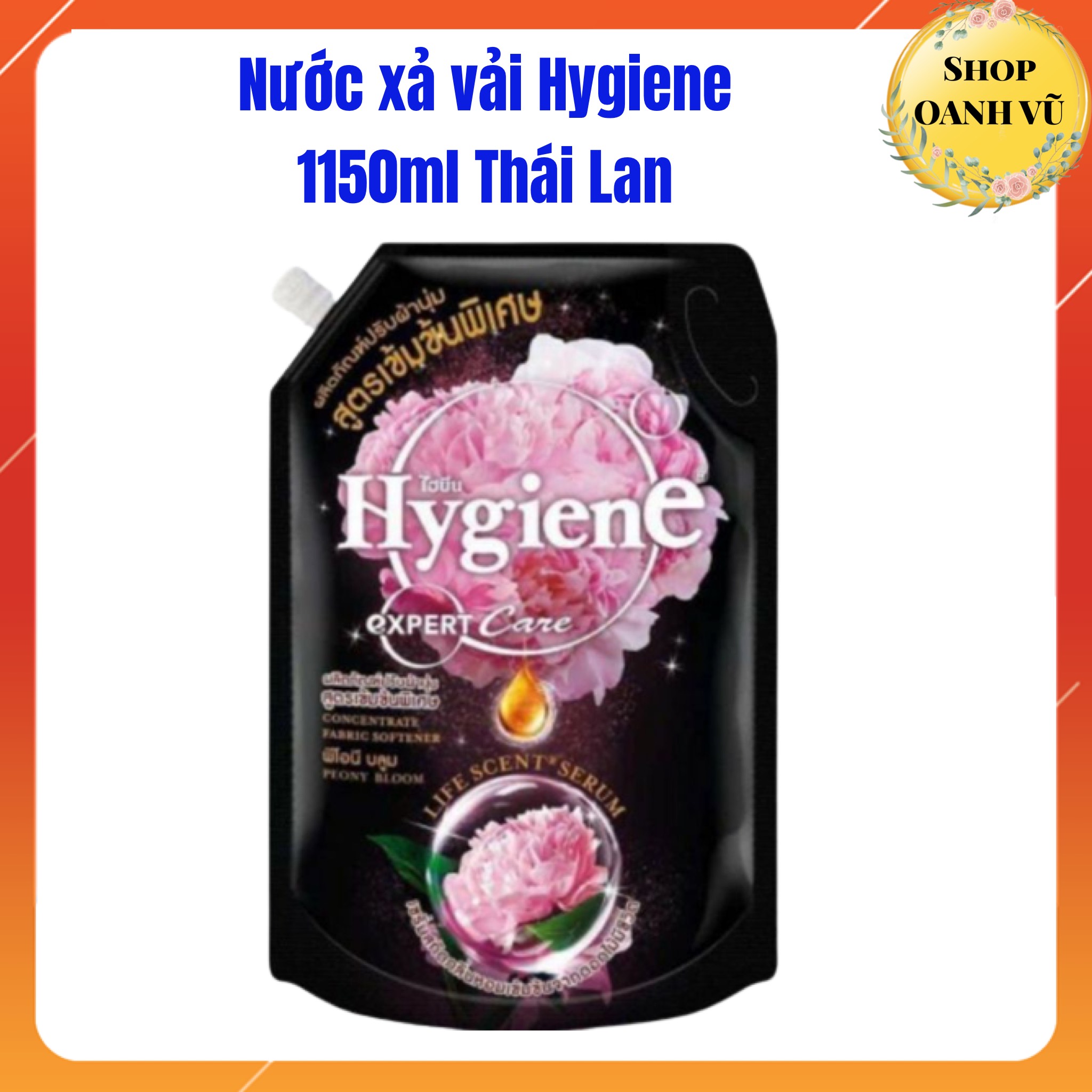 Nước Xả Vải Hygiene Lưu Hương Lâu Đậm Đặc Túi 1150ml Thái Lan