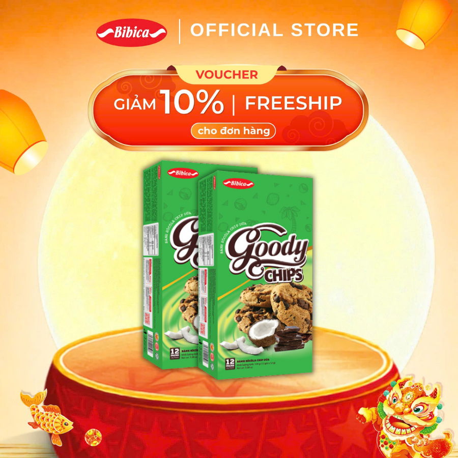 Combo 2 Bánh Goody Chip Dừa Bibica 144g