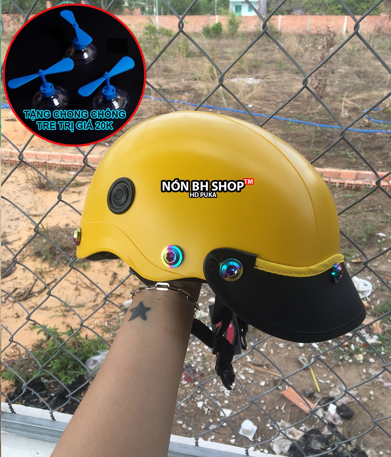 Hình thật video thật từ shop - nón sơn gắn ốc titan gr5 nhiều màu 8 ốc - tặng chong chóng tre trị giá 20k