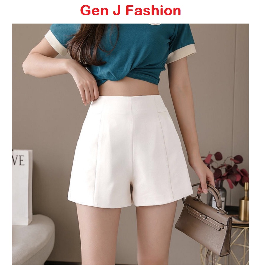 Quần short đùi nữ cạp cao chất tuyết mưa - GEN J