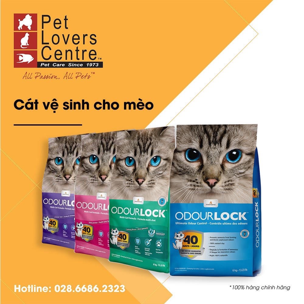 Cát vệ sinh cho mèo odourlock ultra-premium clumping cat sand 6kg