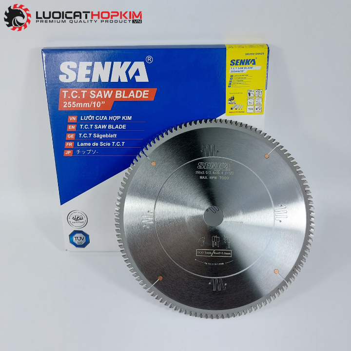 Lưỡi cưa nhôm 255mm 120 răng hợp kim cao cấp SENKA