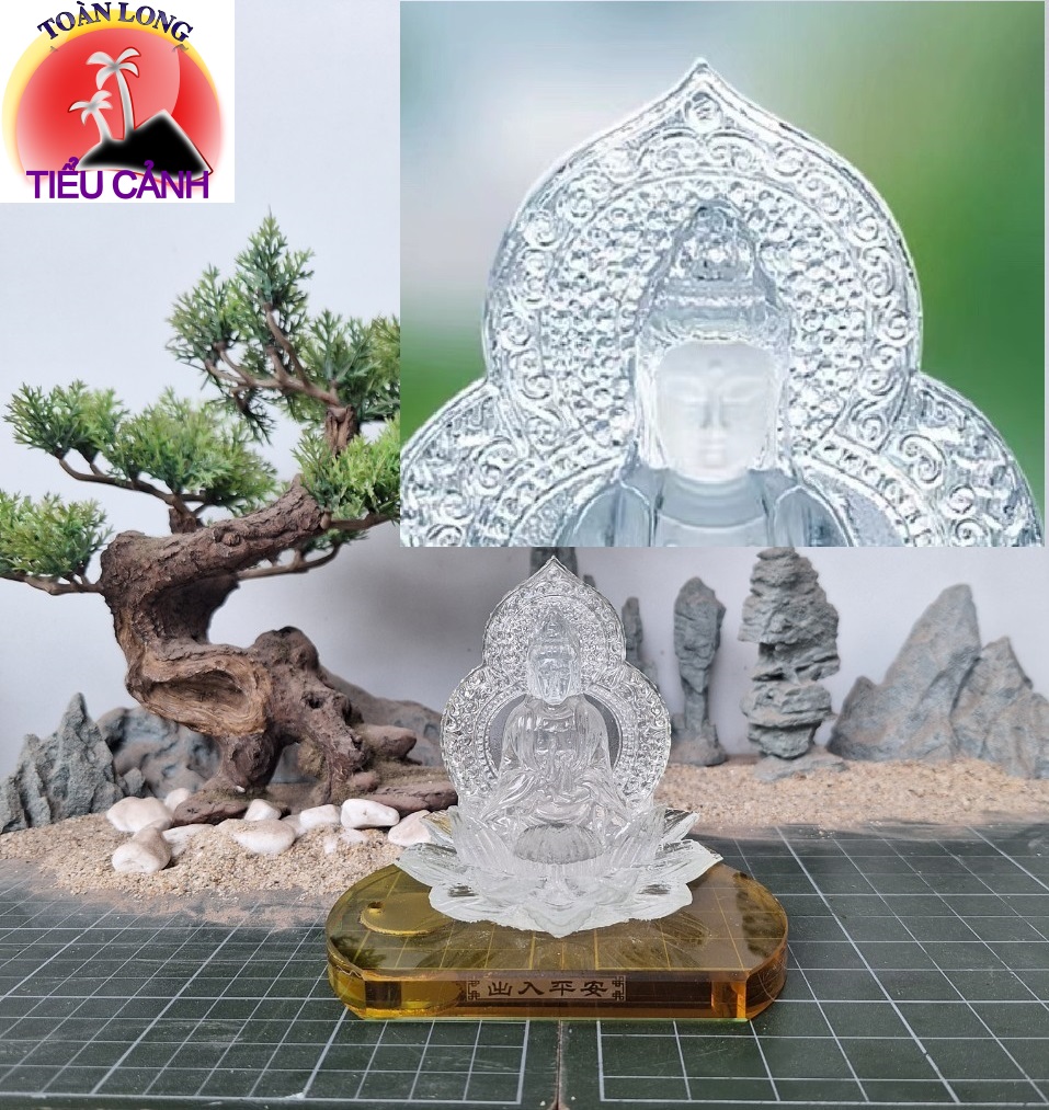Đế nước hoa xe hơi, ô tô tượng phật quan âm 2 mặt cao 12,8cm. để bàn trà, phòng khách, bàn làm việc, trên ô tô…