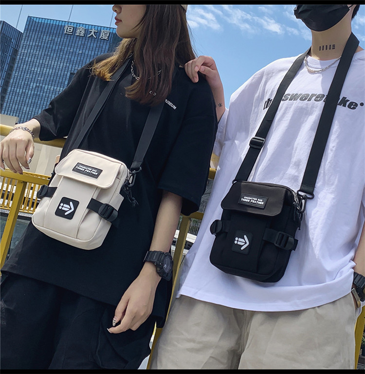Túi xách mini đeo chéo thời trang canvas nam nữ tiện dụng nhỏ gọn
