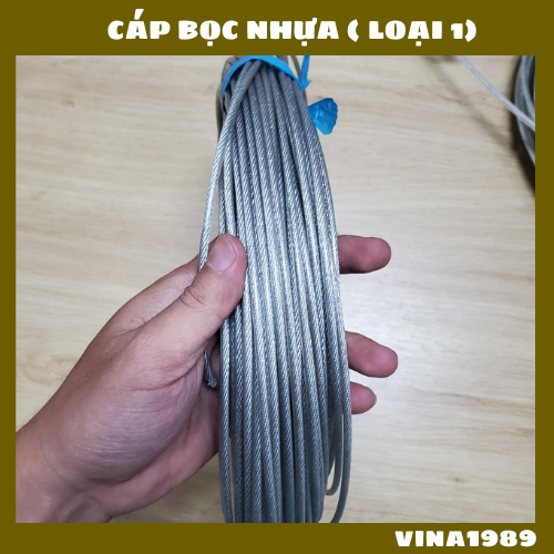 Dây cáp thép bọc nhựa 3mm, 4mm, 5mm, 6mm, 8mm - vina1989