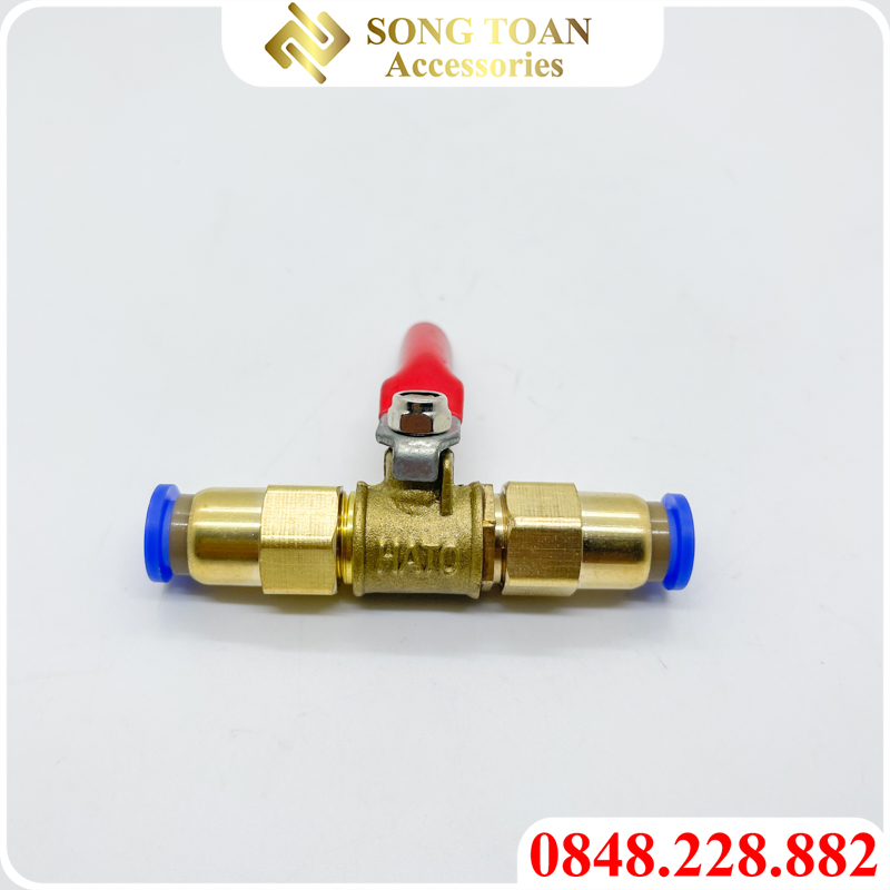 Van hơi khí nén, van khoá phun sương ống 6 8 10 12 lắp nhanh cắm ống