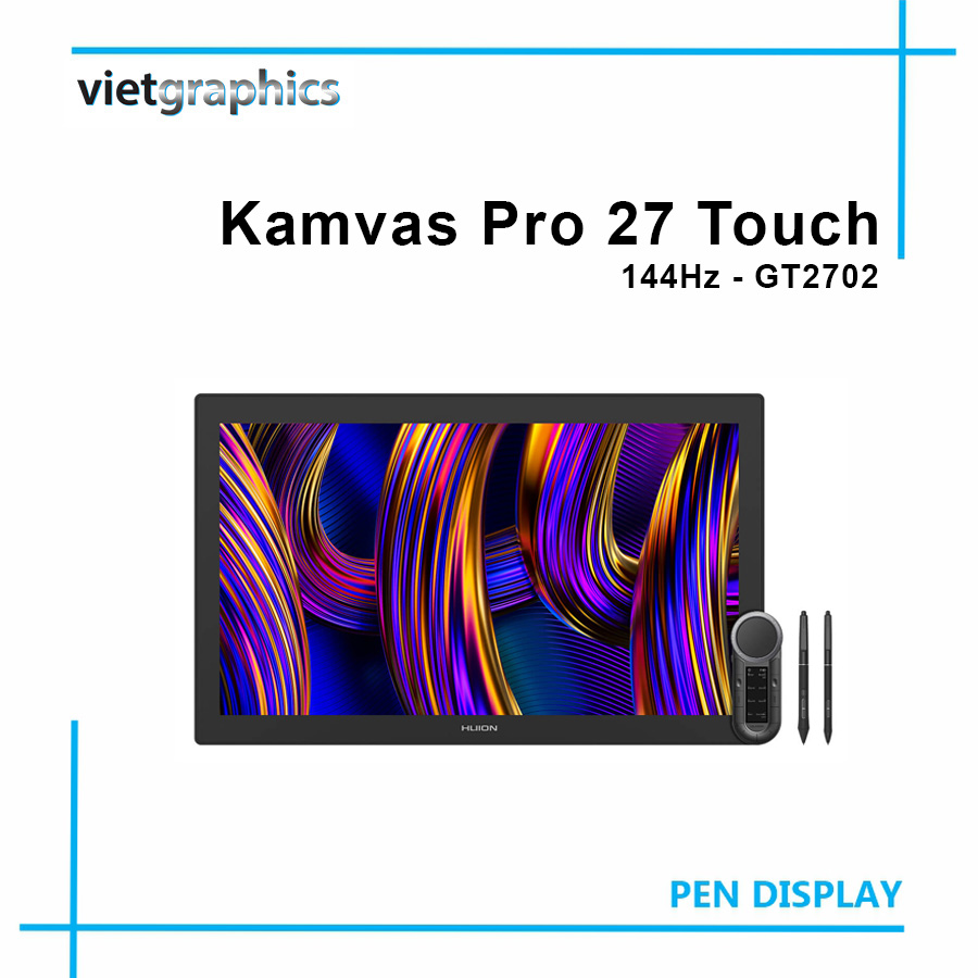 Bảng vẽ LCD Kamvas Pro 27 Touch 144Hz (4K)