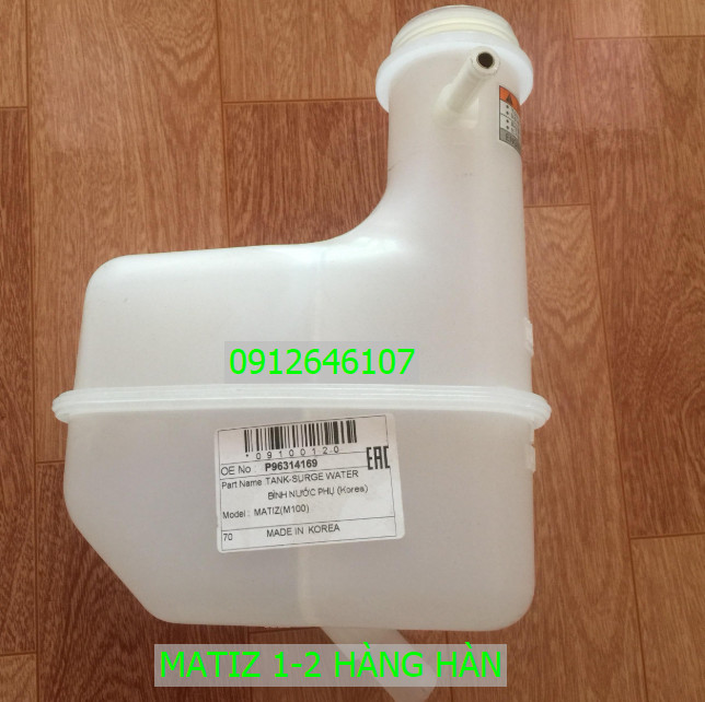 Binh nước phụ,bình nước làm mát matiz 1,matiz 2 koera,mã sp 96314169