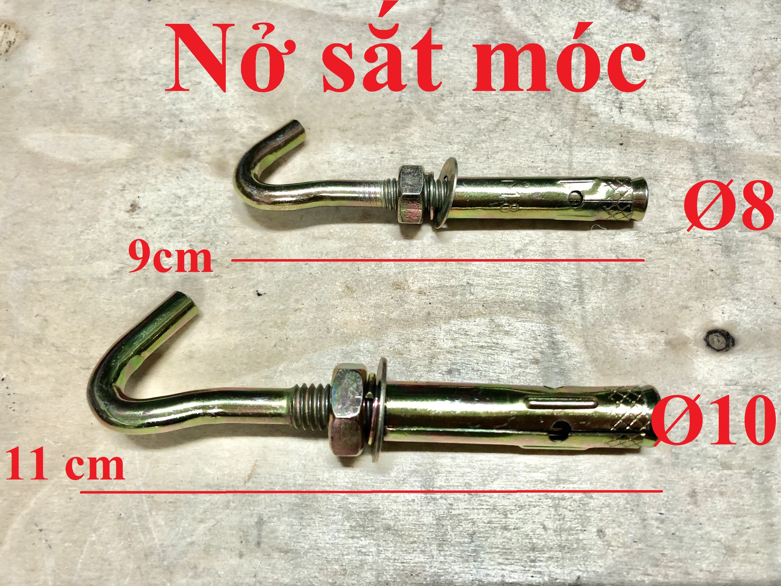 Nở sắt móc tắc kê 8 10
