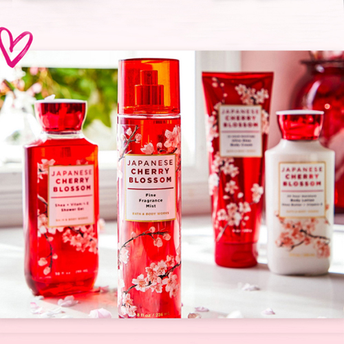 Xịt thơm Dưỡng thể Lotion JAPANESE CHERRY BLOSSOM Bath & Body Works Hàng Mỹ có bill