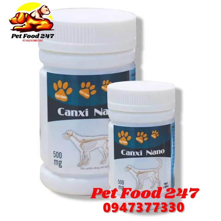 Viên canxi nano bổ sung canxi dành cho chó mèo hộp 150 viên