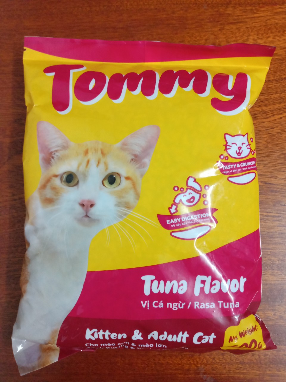 Thức ăn hạt cho mèo mọi lứa tuổi vị cá ngừ tommy gói 400g - philippines