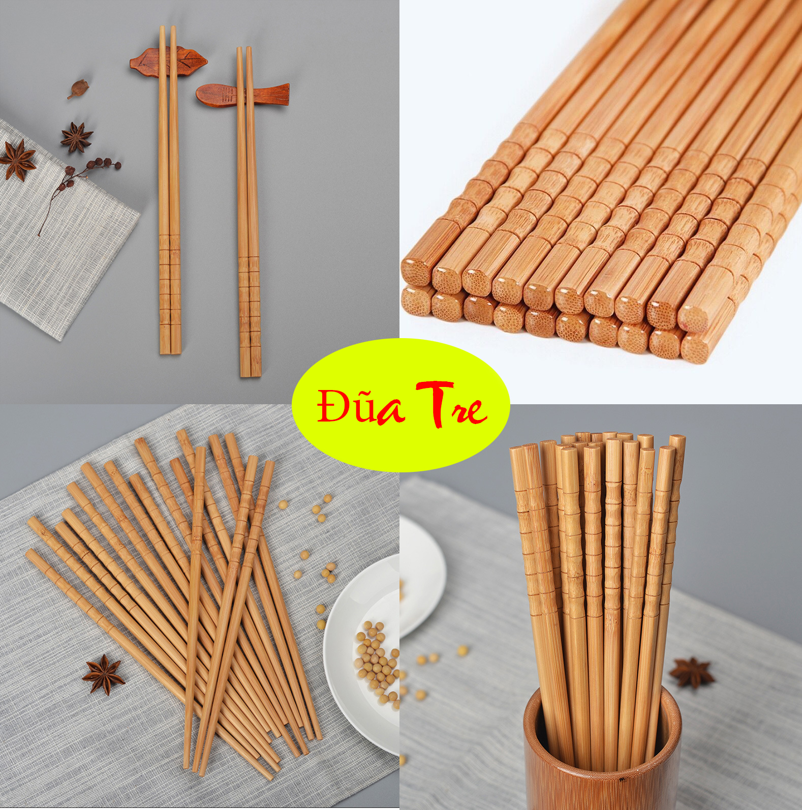 Đũa Trường Sơn, Đũa ăn cơm , Đũa ăn cơm cao cấp , Đũa tre sử dụng nhiều lần, hộp 10 đôi