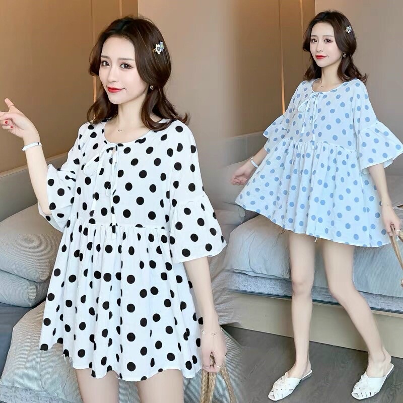 Áo bầu babydoll hoa siêu đẹp