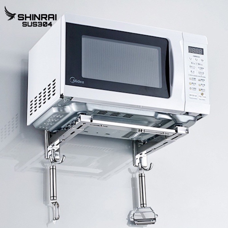 Giá treo lò vi sóng thông minh , kệ lò vi sóng inox 304 cao cấp loại siêu dày