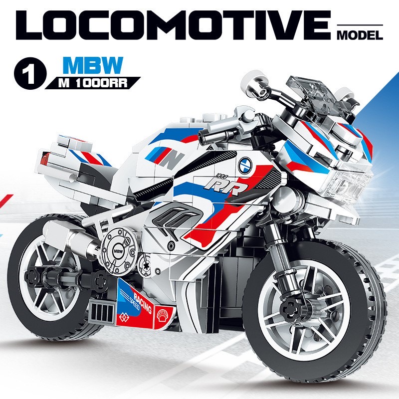 Bộ lắp ráp xếp hình Lego Xe motor CBR, Lego xe máy phân khối lớn, mô hình xe moto
