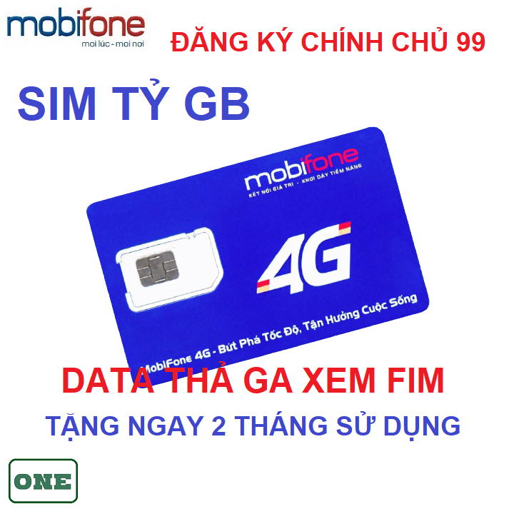 Sim 4G mobifone tỷ GB có sẵn 2 tháng sử dụng