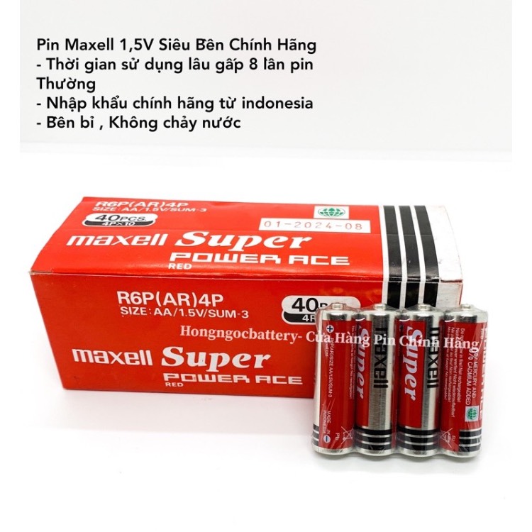 Hộp 40 viên pin tiểu aa maxell