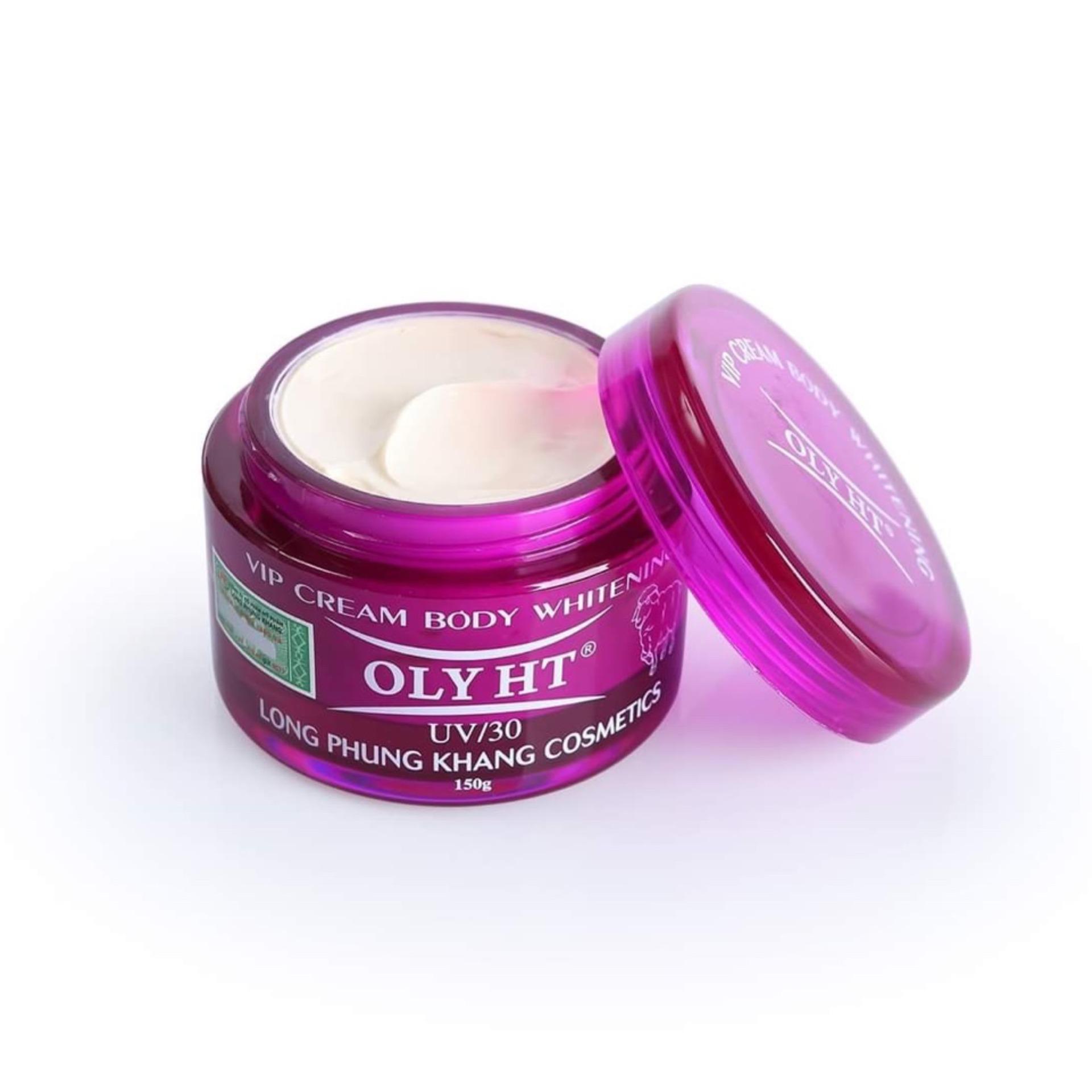 KEM DƯỠNG TOÀN THÂN BODY TRẮNG DA CHỐNG NẮNG  VIP ( NHAU THAI CỪU)  tím 150g OLY HT