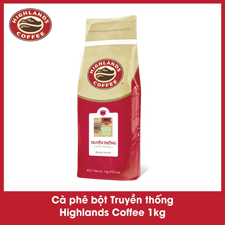 Cà phê bột Truyền thống Highlands Coffee 1kg
