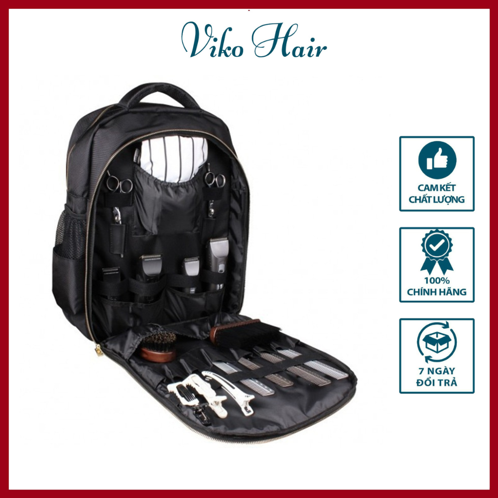 Ba lô đựng đồ nghề làm tóc tiện lợi 48x35x20 cm - balo cắt tóc salon chuyên nghiệp làm tạo kiểu, túi đựng dụng cụ để đồ nghề ✓ viko hair