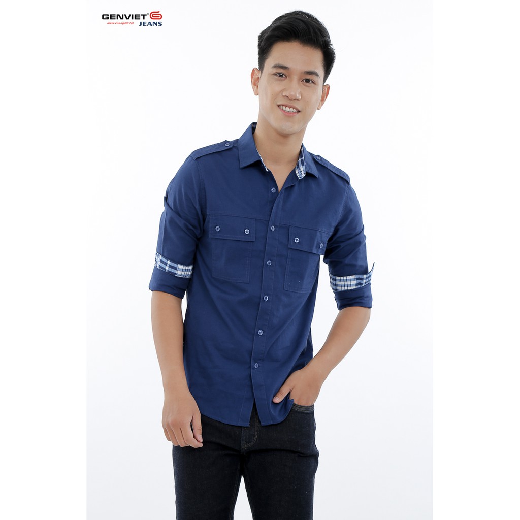 Áo sơ mi nam dài tay D3121C542 - GENVIET