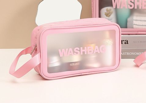 Túi Đựng Mỹ Phẩm WASHBAG Chống Nước Da Pu Nhựa PVC Trong Suốt TWB007
