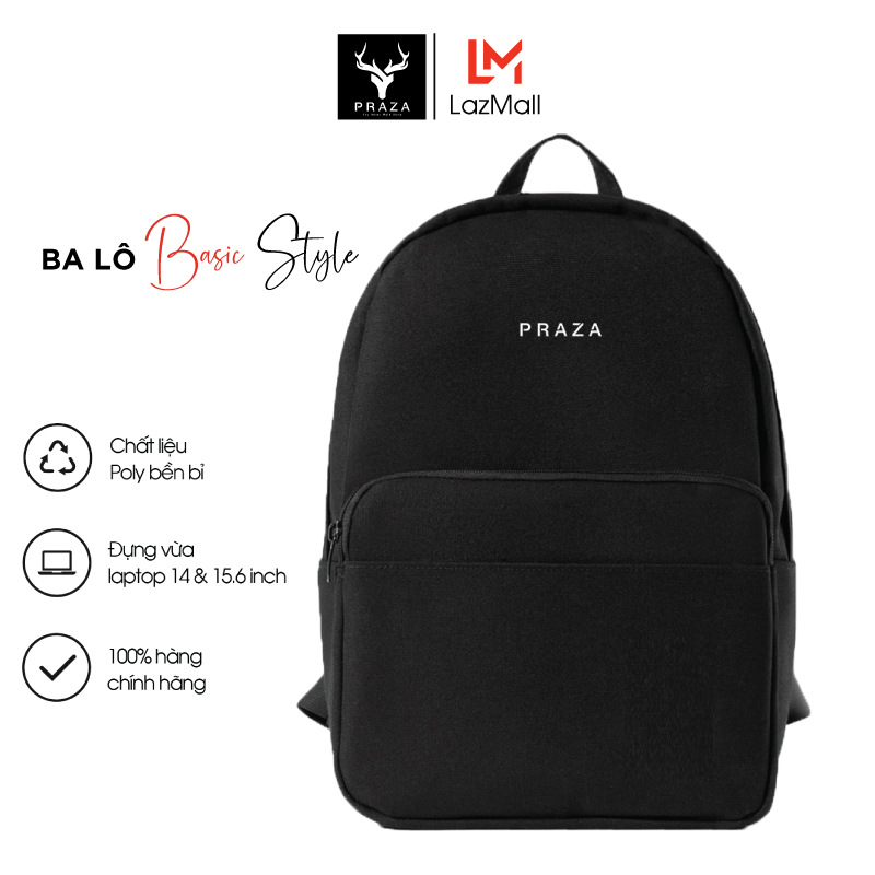 Balo Nam Hàn Quốc Trượt Nước Nhẹ, Có Ngăn Đựng Laptop, Thiết Kế Thanh Lịch, Phong Cách PRAZA - BL150