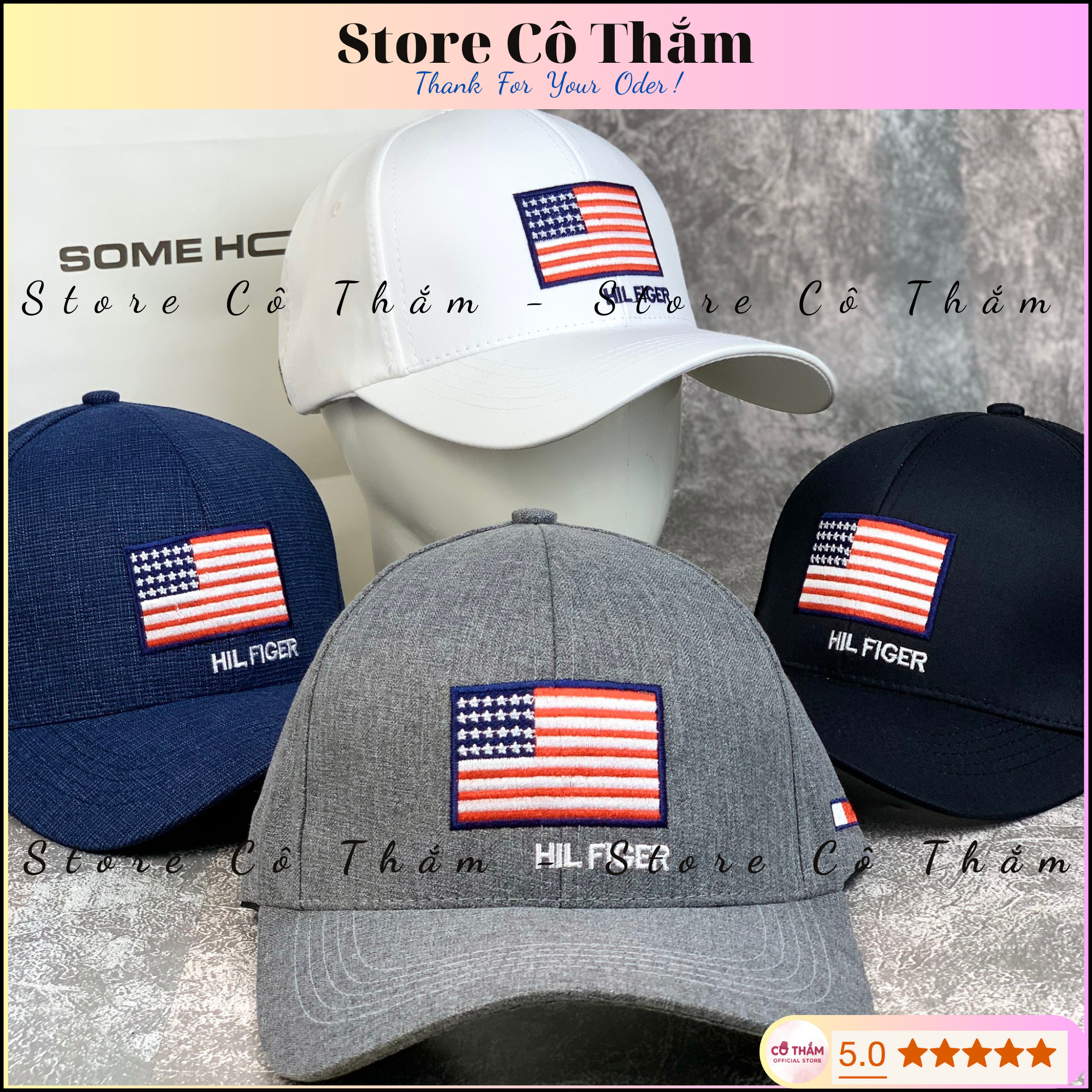 MŨ LƯỠI TRAI LÁ CỜ MỸ LOGO VUÔNG, NÓN KẾT NAM NỮ CAO CẤP CHẤT KAKI DÀY DẶN UNISEX FORM - STORE CÔ THẮM