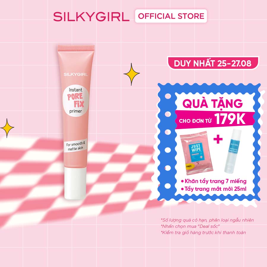 Kem Lót Che Lỗ Chân Lông Silkygirl Instant Pore Fix Primer 15ml