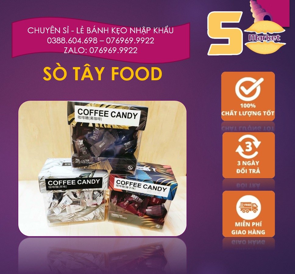 Kẹo Cà Phê Coffee Candy Pamiriter Hop 70gr