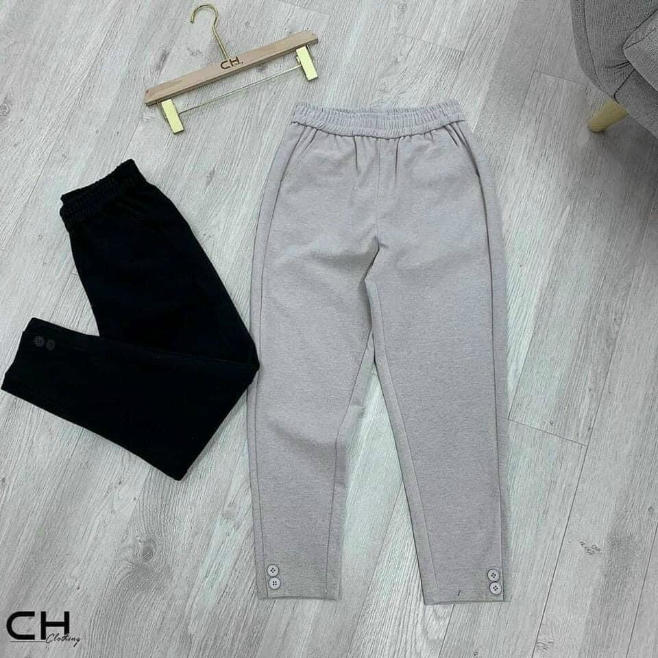 Quần baggy nữ khuy chân, chất dạ chéo dày, mịn co dãn, siêu phẩm giứ ấm thời trang mới pinky79shop bg20