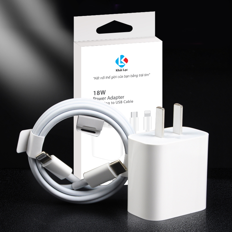 Bộ sạc cho iphone 7/7p/8/8p/X/XS/XS MAx/11/12/11Pro/11Pro Max/Ip12/Ipad, Bộ sạc 18W-20W gồm dây và cốc sạc (Có Hộp)