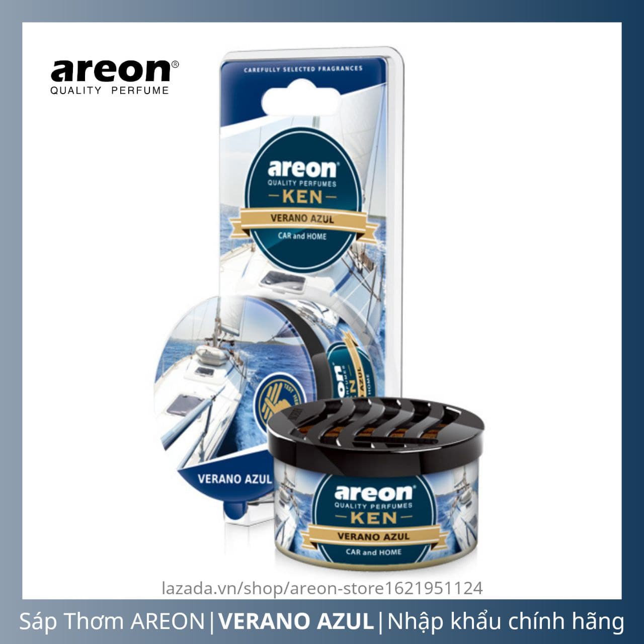 Sáp Thơm Nước Hoa Ô Tô Areon (Hương Verano Azul) Nhập Khẩu Chính Hãng