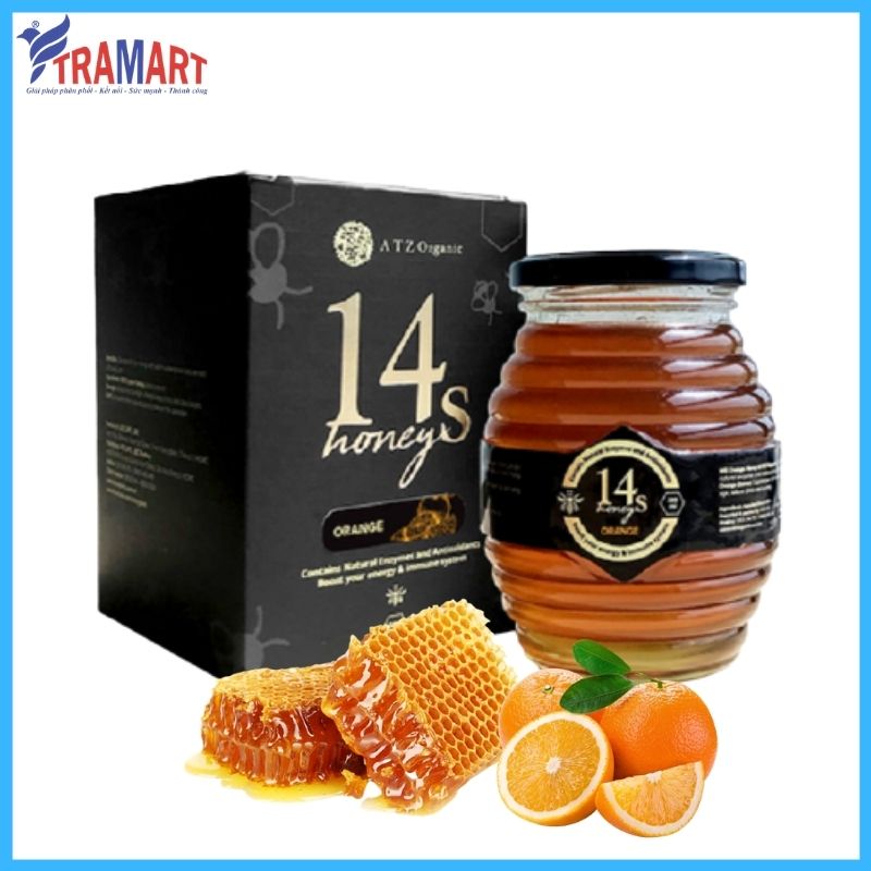 Mật Ong tinh chất thảo dược 14S Honey Hũ 380ml 14S0639 Orange Cam