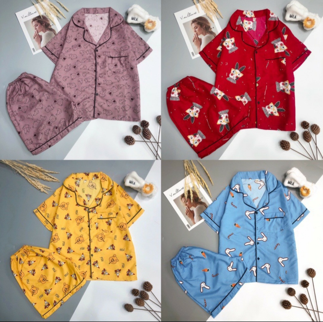 Bộ ngủ pijama họa tiết xinh xắn