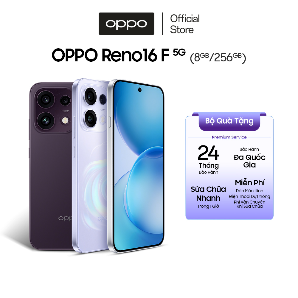 Điện thoại OPPO Reno16F 5G 8GB/256GB - Hàng chính hãng