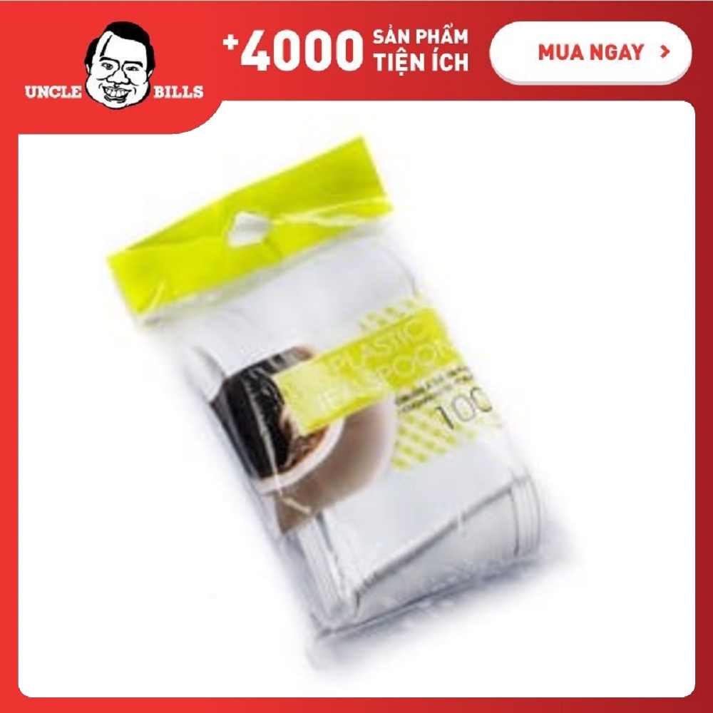 Thìa uống trà bằng nhựa trắng 100 cái ubl od0040