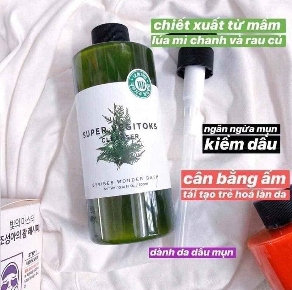 Sữa rửa mặt rau củ super vegitoks xanh 300ml