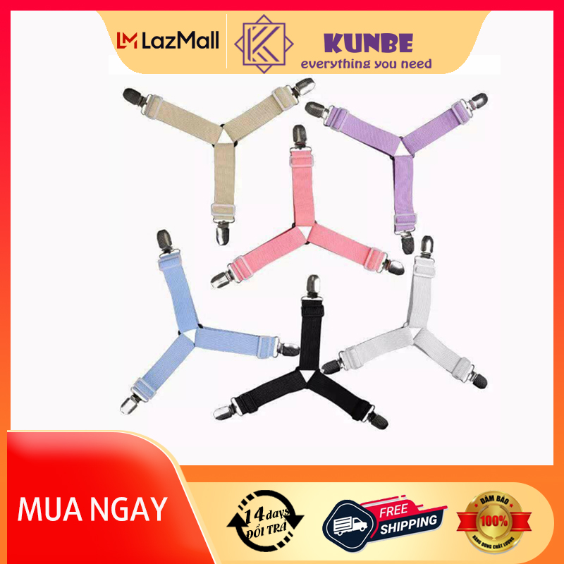 Bộ 4 kẹp giữ cố định ga giường kunbe, chống xê dịch