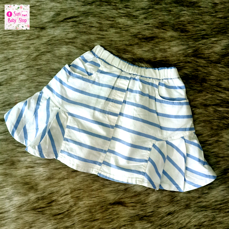 [HCM]Chân váy sọc trắng xanh (10-25kg) #chân váy