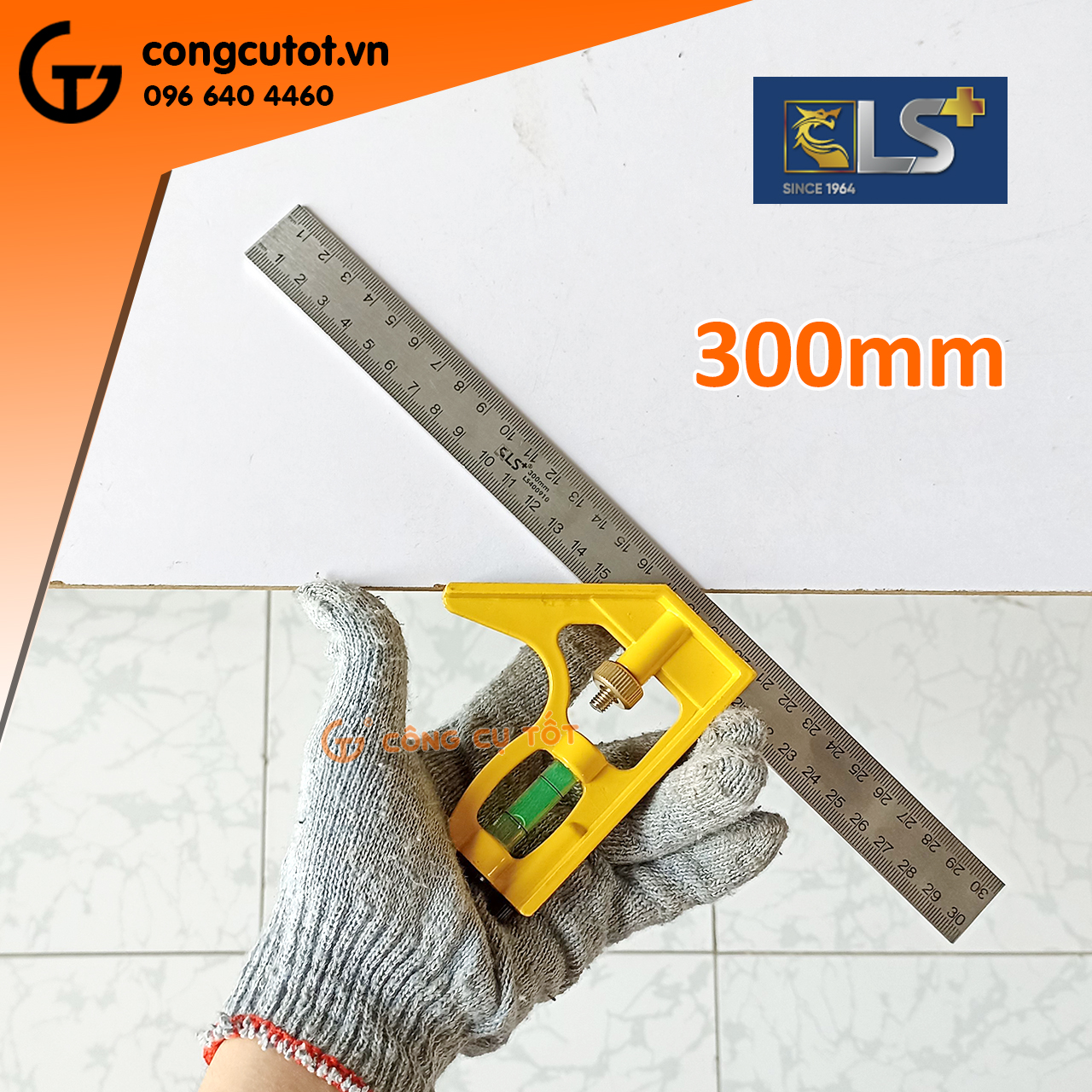 Thước vuông thủy livo 300mm mẫu tùy chọn
