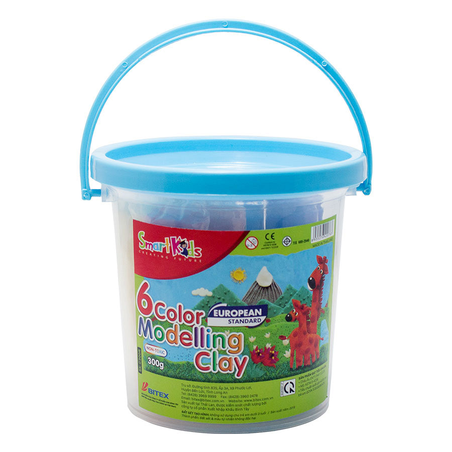 Sáp nặn xô nhựa 300g / 6 màu - SK-C300R