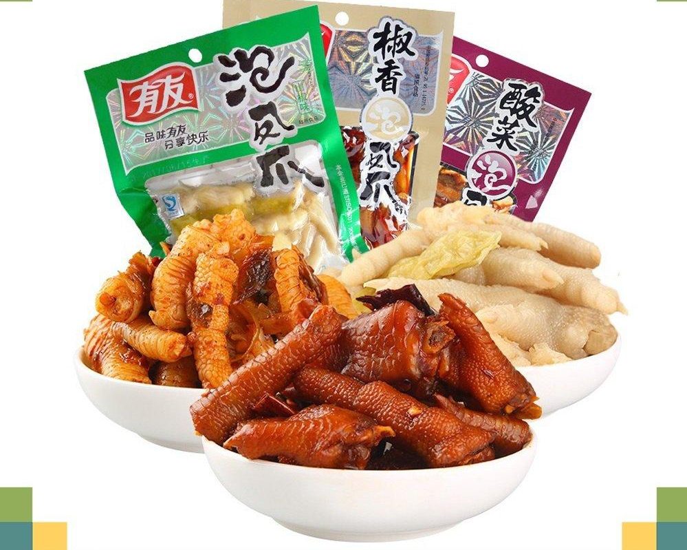 Combo 5 gói chân gà cay Yuyu Trùng Khánh 100gr đủ vị